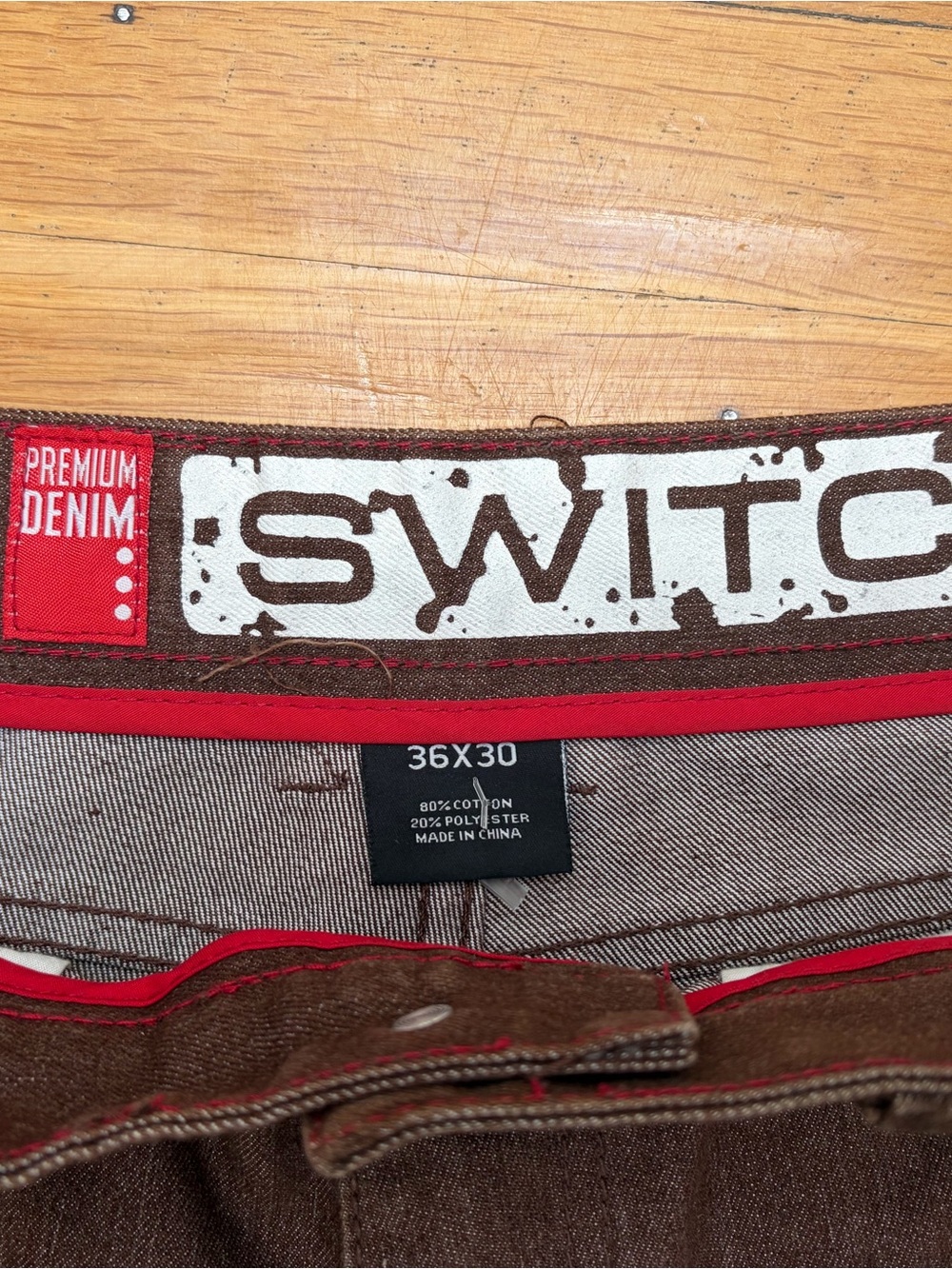 Switch New York & Co. Brown Jeans with Patch Logo - Picture 2 of 4